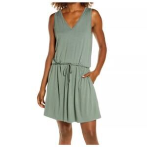 Sweaty Betty Green Take It Easy Drop Waist Dress (Small)